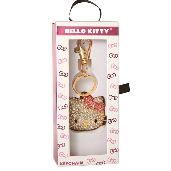 Hello Kitty Accessories - Hello Kitty Pave crystal key fob key chain. Nib